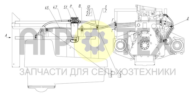 Коммуникации топливные (181.63.37.000) (№1 на схеме)